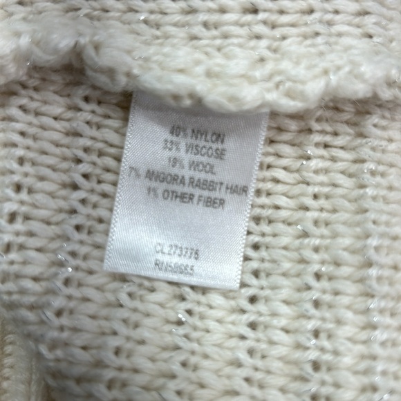 Classiques Entier Cowl Neck Sweater Women's XL Ivory Wool Angora - Picture 6 of 6